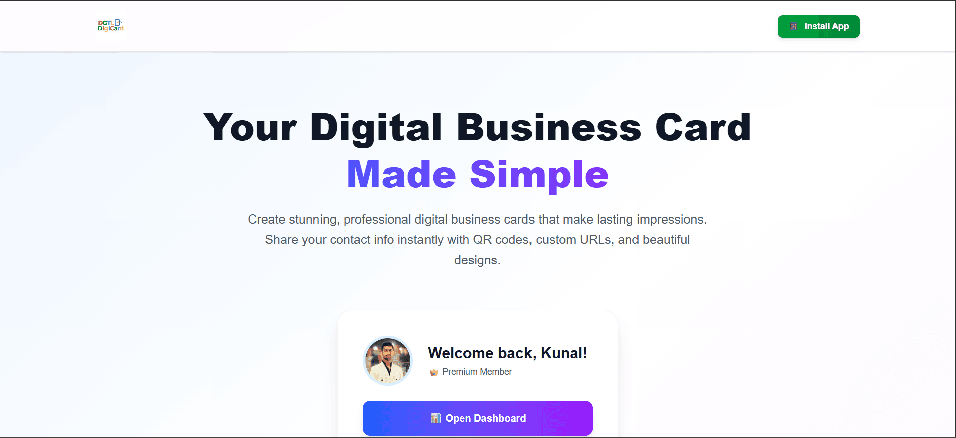 DgtlDigiCard Web App